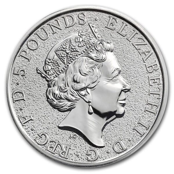 2016 Storbritannia 2 oz Sølv Queen`s Beasts - The Lion BU Melkeflekker M/Kapsel - Bilde 2
