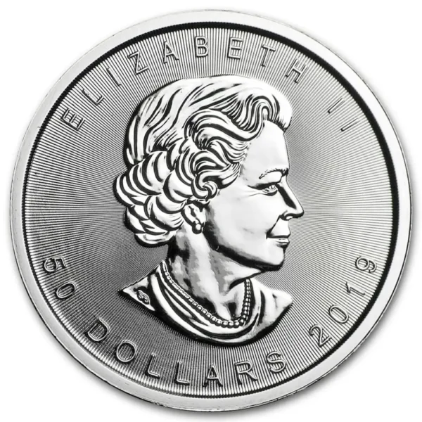 2019 Canada 1 oz Platina Maple Leaf BU M/Air-tite Kapsel - Bilde 2