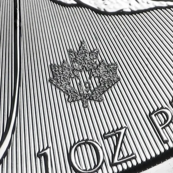 2019 Canada 1 oz Platina Maple Leaf BU M/Air-tite Kapsel - Bilde 3