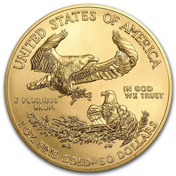 2020 USA 1 oz Gull American Gold Eagle Anmerkning M/Air-tite kapsel - Bilde 2