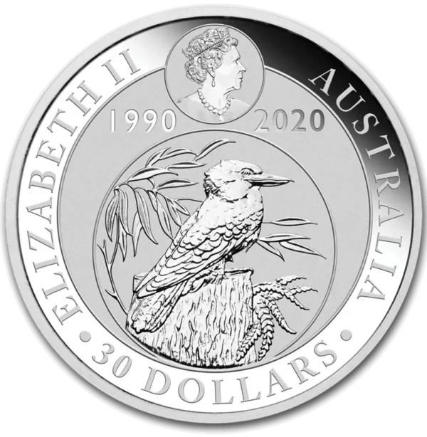 2020 Australia 1 Kilo Sølv Kookaburra BU M/Kapsel - Bilde 2