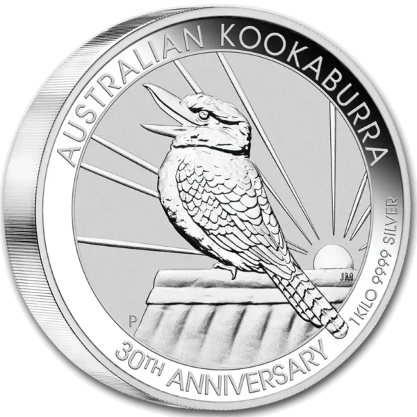 2020 Australia 1 Kilo Sølv Kookaburra BU M/Kapsel - Bilde 3