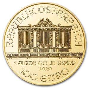 2020 Østerrike 1 oz Gullmynt Philharmoniker BU M/Kapsel