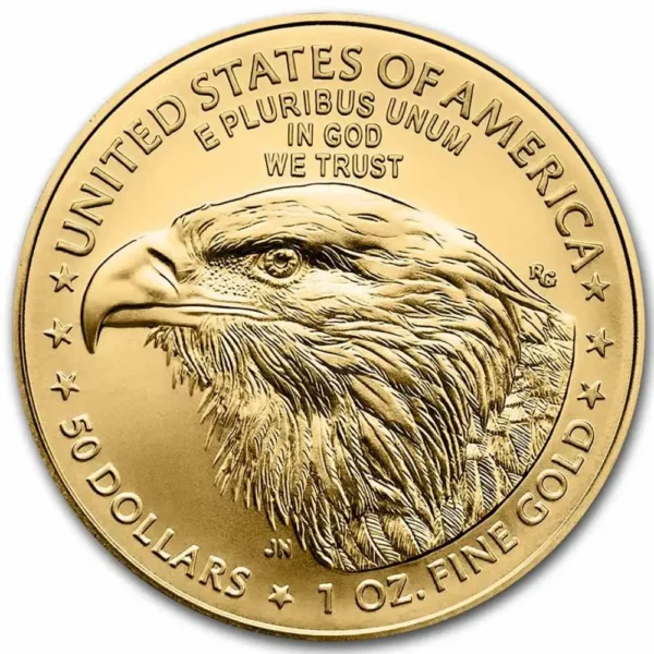 2021 USA 1 oz Gull American Gold Eagle Type 2 BU M/Air-tite kapsel - Bilde 2