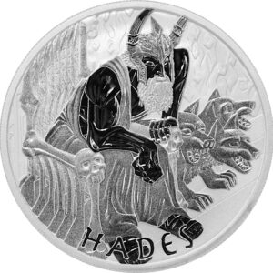 2021 Tuvalu 1 oz Sølvmynt Gods of Olympus Hades BU M/Kapsel