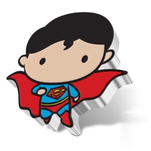 2021 Niue 1 oz Sølv Chibi Coin DC Comics Series "Superman Flying" Proof M/Etui & COA