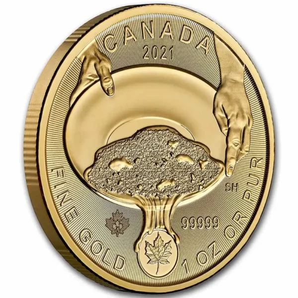 2021 Canada 1 oz Gull .99999 Klondike - Gold Rush BU i Forseglet Garantikort - Bilde 4