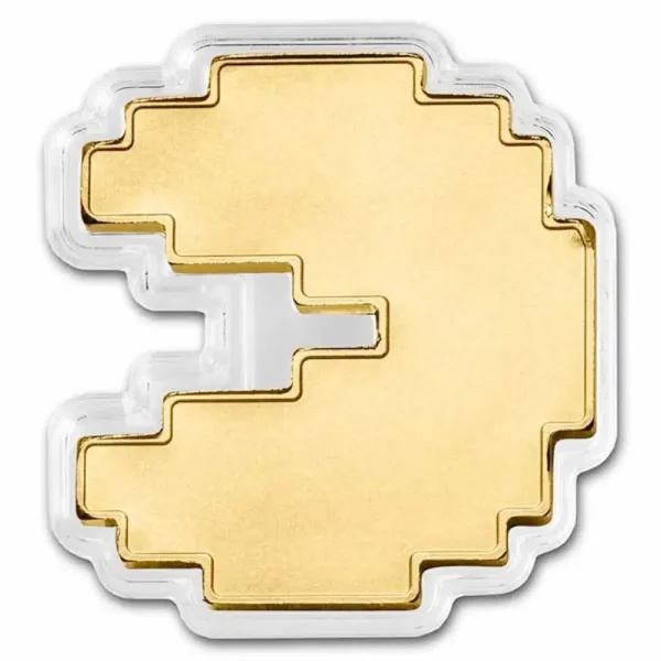 2021 Niue 1 oz Gull PAC-MAN™ Shaped Coin BU M/Etui & COA - Bilde 5