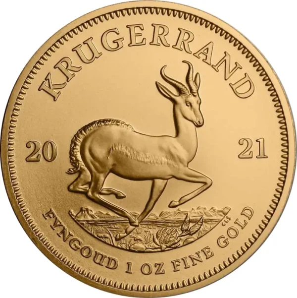 2021 Sør-Afrika 1 oz Gull Krugerrand BU M/Kapsel