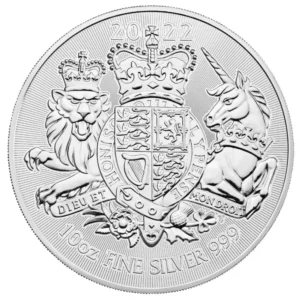 2022 Storbritannia 10 oz Sølv Royal Arms BU M/Kapsel