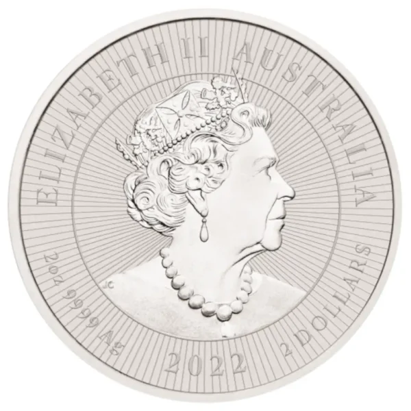 2022 Australia 2 oz Sølv Mother and Baby Dingo BU - Bilde 2