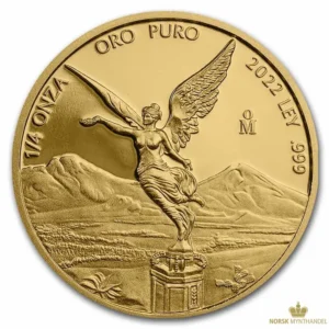 2022 Mexico 1/4 oz Gullmynt Libertad Proof M/Kapsel