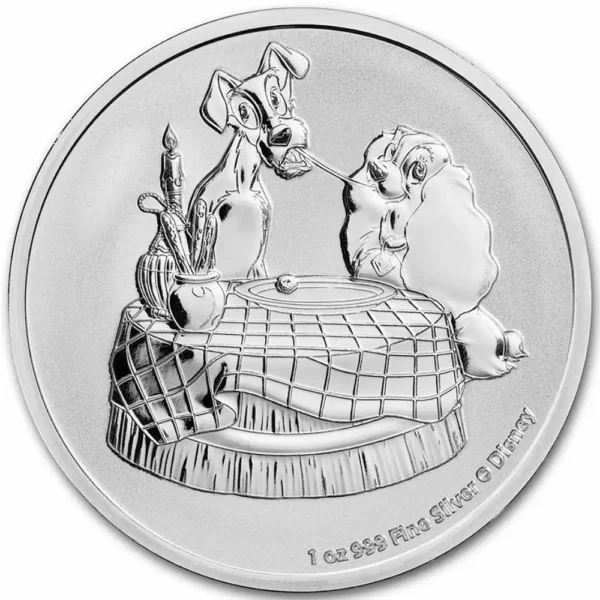 2022 Niue 1 oz Sølv Disney`s Lady & The Tramp Anmerkning