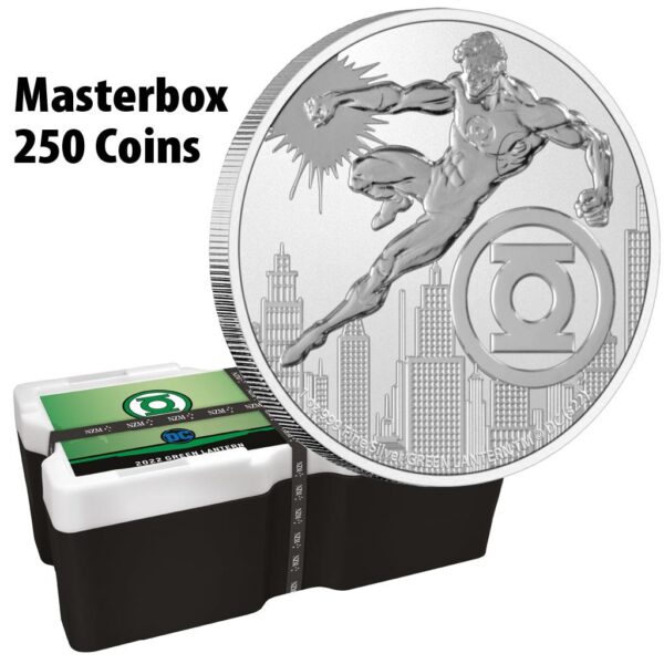 2022 Niue 250 x 1 oz Sølv DC Comics™ Green Lantern Forseglet Monsterboks BU (250 oz)