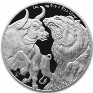 2022 Tokelau 1 oz Sølv Bull And Bear Anmerkning