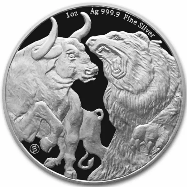 2022 Tokelau 1 oz Sølv Bull And Bear Anmerkning
