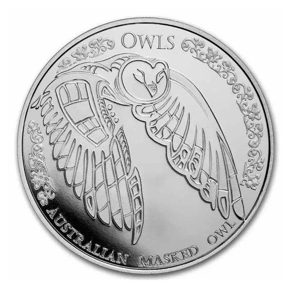2022 Tokelau 1 oz Sølv Owls - Masked Owl BU M/Kapsel