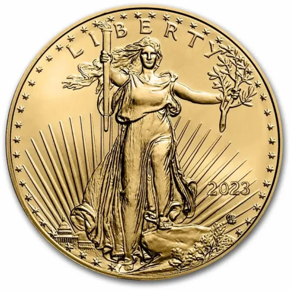 2023 USA 1/2 oz Gull American Gold Eagle BU M/Air-tite kapsel