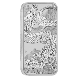 2023 Australia 1 oz Sølv Dragon Coinbar BU
