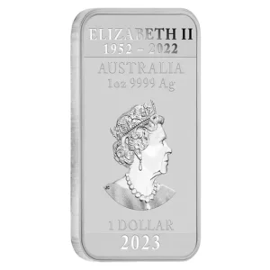 2023 Australia 1 oz Sølv Dragon Coinbar BU