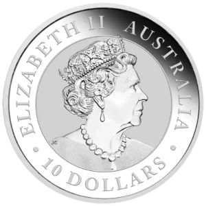 2023 Australia 10 oz Sølv Kookaburra BU M/Kapsel