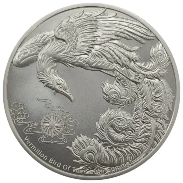 2023 Samoa 1 oz Sølv Four Guardians - Vermilion Bird BU