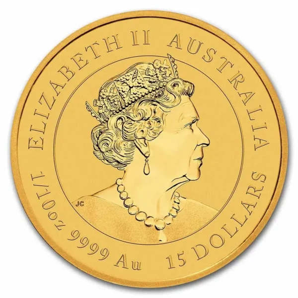 2023 Australia 1/10 oz Gull Lunar S3 Year of the Rabbit BU M/Kapsel - Bilde 2