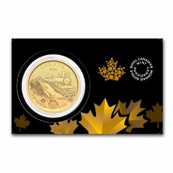2023 Canada 1 oz Gull .99999 Klondike - Passage for Gold BU i Forseglet Garantikort