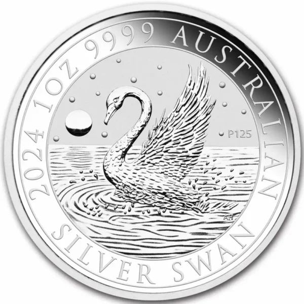 2024 Australia 1 oz Sølv Swan BU M/Kapsel