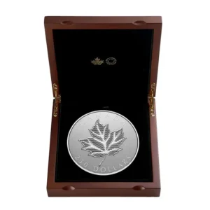 2024 Canada 1 Kilo Sølv Pulsating Maple Leaf Reverse Proof M/Etui & COA