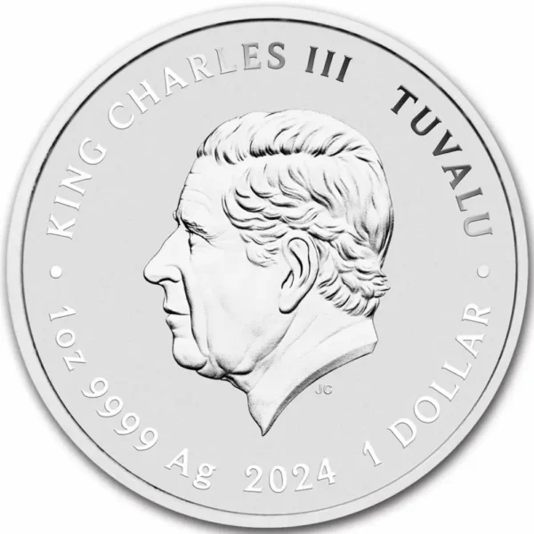 2024 Tuvalu 1 oz Sølv Teenage Mutant Ninja Turtles BU M/Kapsel - Bilde 2