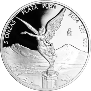 2024 Mexico 5 oz Sølv Libertad Proof M/Kapsel