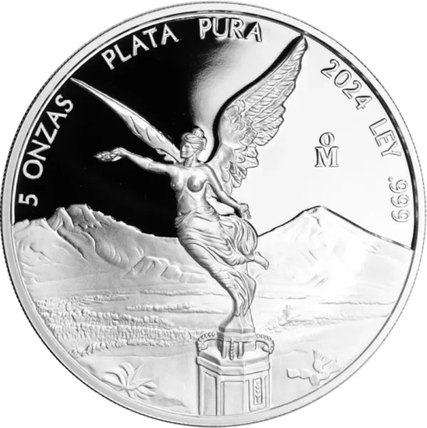 2024 Mexico 5 oz Sølv Libertad Proof M/Kapsel