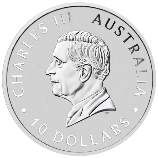 2025 Australia 10 oz Sølv Kookaburra BU M/Kapsel "Forhåndssalg" - Bilde 2