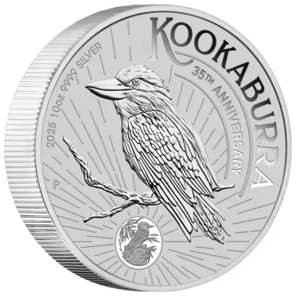 2025 Australia 10 oz Sølv Kookaburra BU M/Kapsel "Forhåndssalg" - Bilde 3