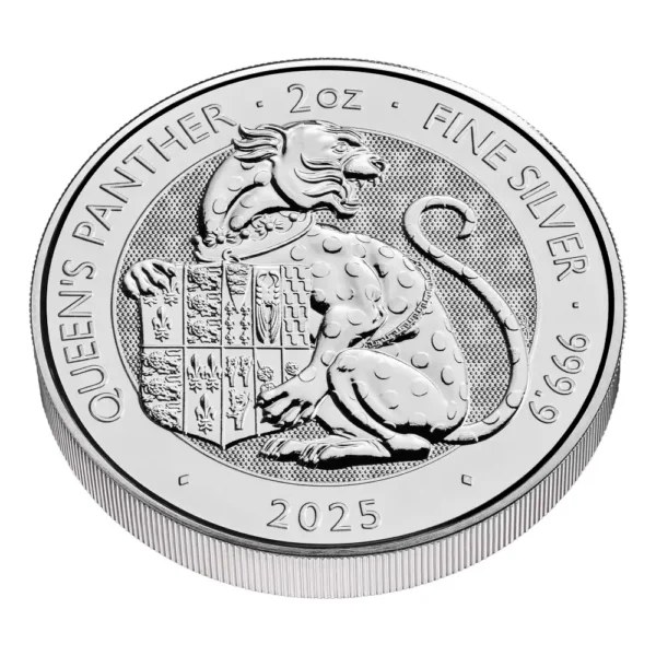 2025 Storbritannia 2 oz Sølv Tudor Beasts - Queen`s Panther BU - Bilde 3