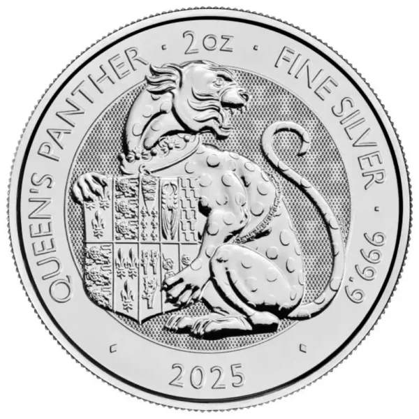 2025 Storbritannia 2 oz Sølv Tudor Beasts - Queen`s Panther BU