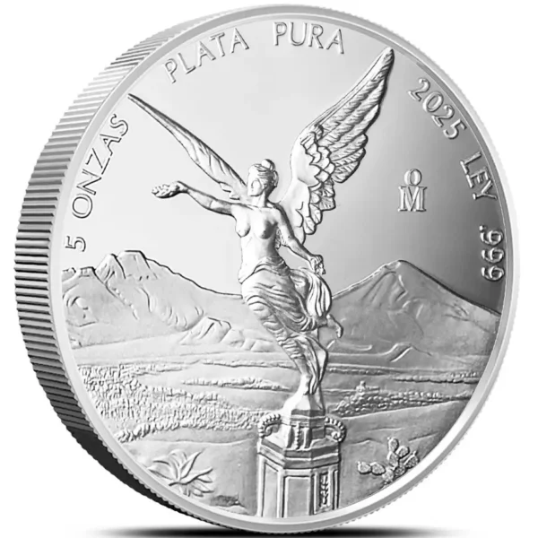 2025 Mexico 5 oz Sølv Libertad Proof M/Kapsel