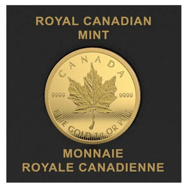 2025 Canada 1 gram Gull Maple Leaf - Maplegram BU Forseglet Garantikort - Bilde 3
