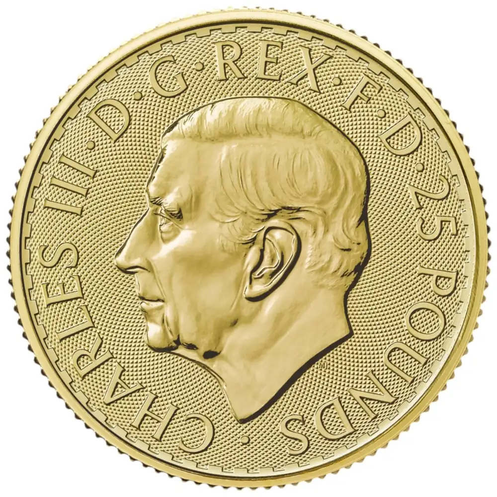 2026 Storbritannia 1/4 oz Gull Britannia BU M/Air-tite Kapsel - Bilde 2