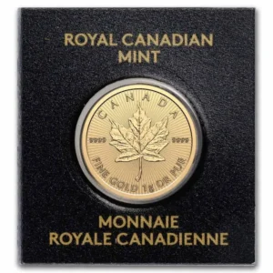 2026 Canada 1 gram Gullmynt Maple Leaf - Maplegram BU Forseglet Garantikort