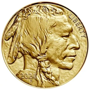 2026 USA 1 oz Gullmynt Buffalo BU M/Air-tite kapsel