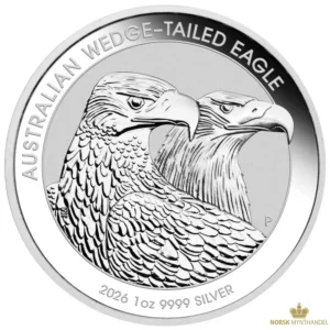 2026 Australia 1 oz Sølvmynt Wedge-Tailed Eagle BU M/Kapsel