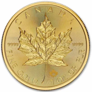 2026 Canada 1 oz Gullmynt Maple Leaf BU M/Air-tite kapsel
