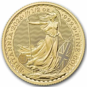 2026 Storbritannia 1/2 oz Gullmynt Britannia BU "Sealed"