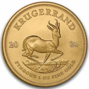 2026 Sør-Afrika 1 oz Gullmynt Krugerrand BU M/Air-tite kapsel