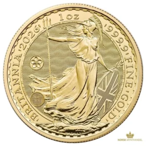 2026 Storbritannia 1 oz Gullmynt Britannia Japan Privy BU M/Air-tite kapsel