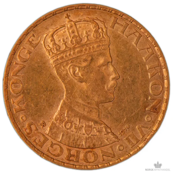 1910 Norge 20 Kroner 8,06 Gram Gull Kv 1+ M/Saflip & Garantibevis - Bilde 2
