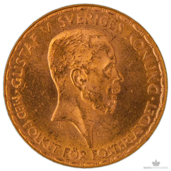 1925 Sverige 20 Kronor 8,06 gram Gull Kv God 01 M/Saflip & Garantibevis - Bilde 2