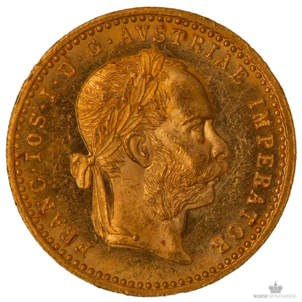 1914 Østerrike 3,44 Gram Gull 1 Ducat AU M/Air-tite kapsel - Bilde 2